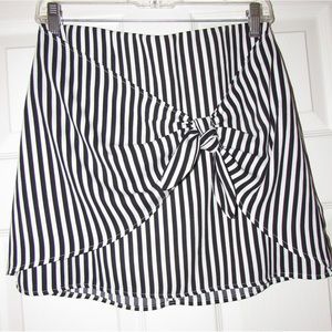 Black & White Pinstripe mini skirt